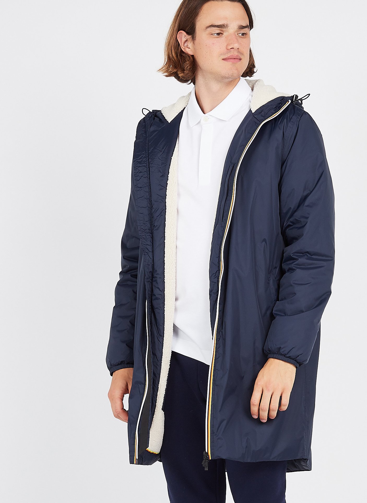 Parka en nylon Bleu