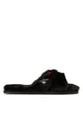 KARL LAGERFELD Black Synth Fur Noir