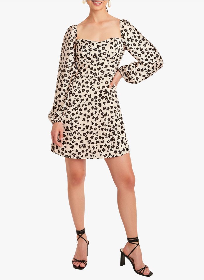 KOOKAI Robe courte imprimé léopard | Vert