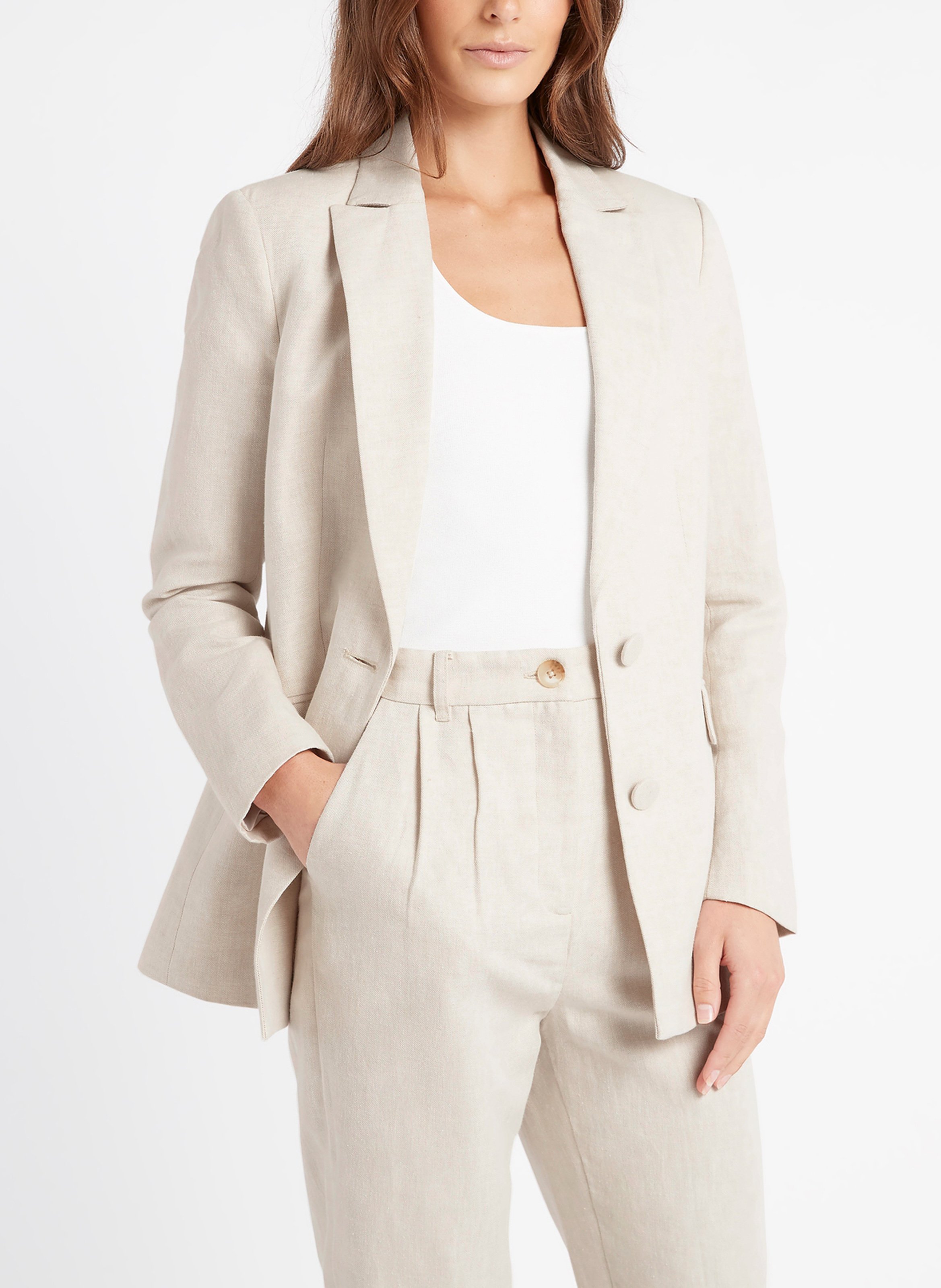 tailleur femme beige