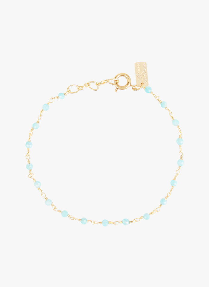 L'ATELIER DES DAMES Bracelet en laiton et perles  | Bleu