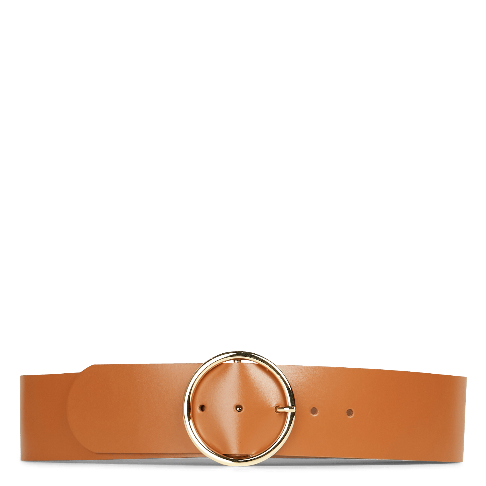 Ceinture Cuir Marron Cloutée LA FEE MARABOUTEE - Taille 85/90, Neuve Sans étiquette