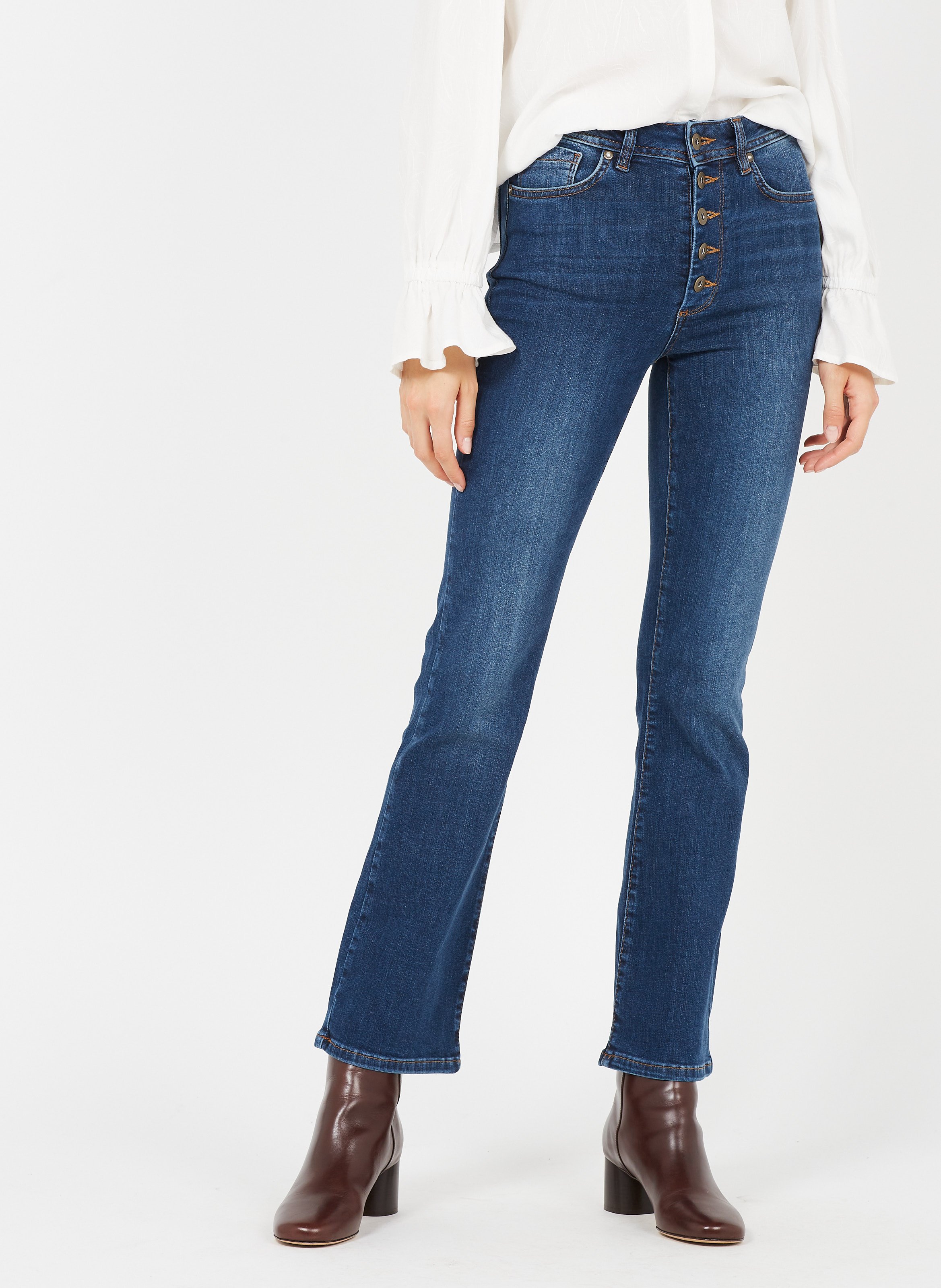 jean femme bootcut taille haute