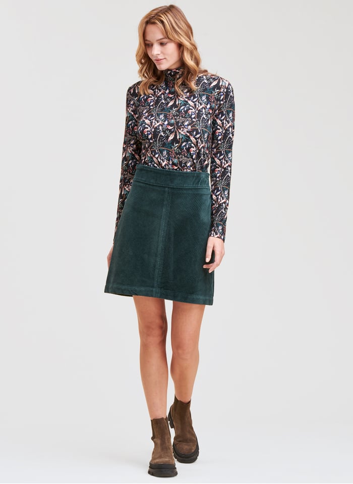 Mini Jupe Moulante Femme Velours Côtelé Taille Haute – Sexy Avec Poches Et Boutons Pression, S-XL, Automne Hiver Printemps
