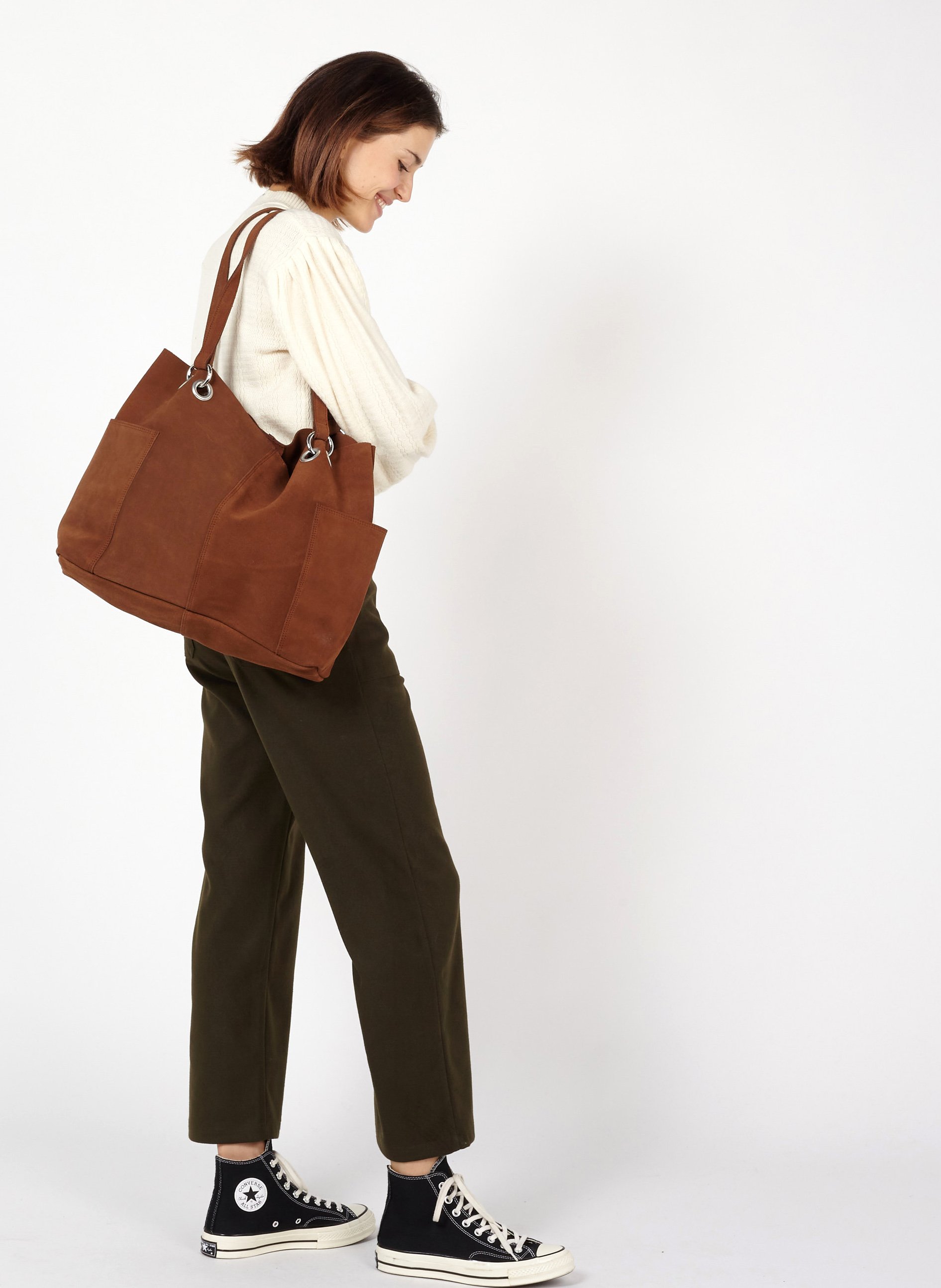 sac cabas marron