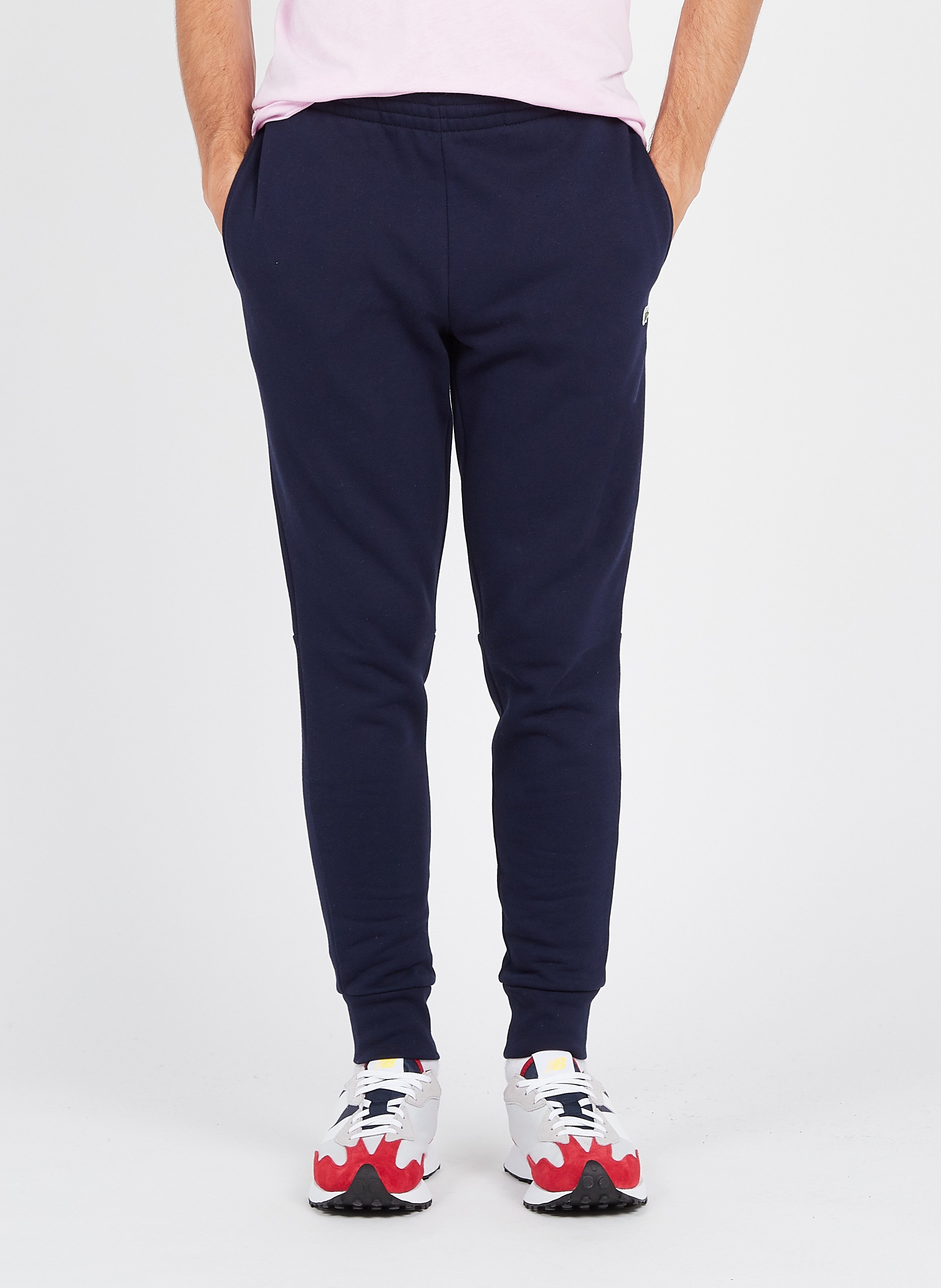 Jogging slim en coton melange Bleu