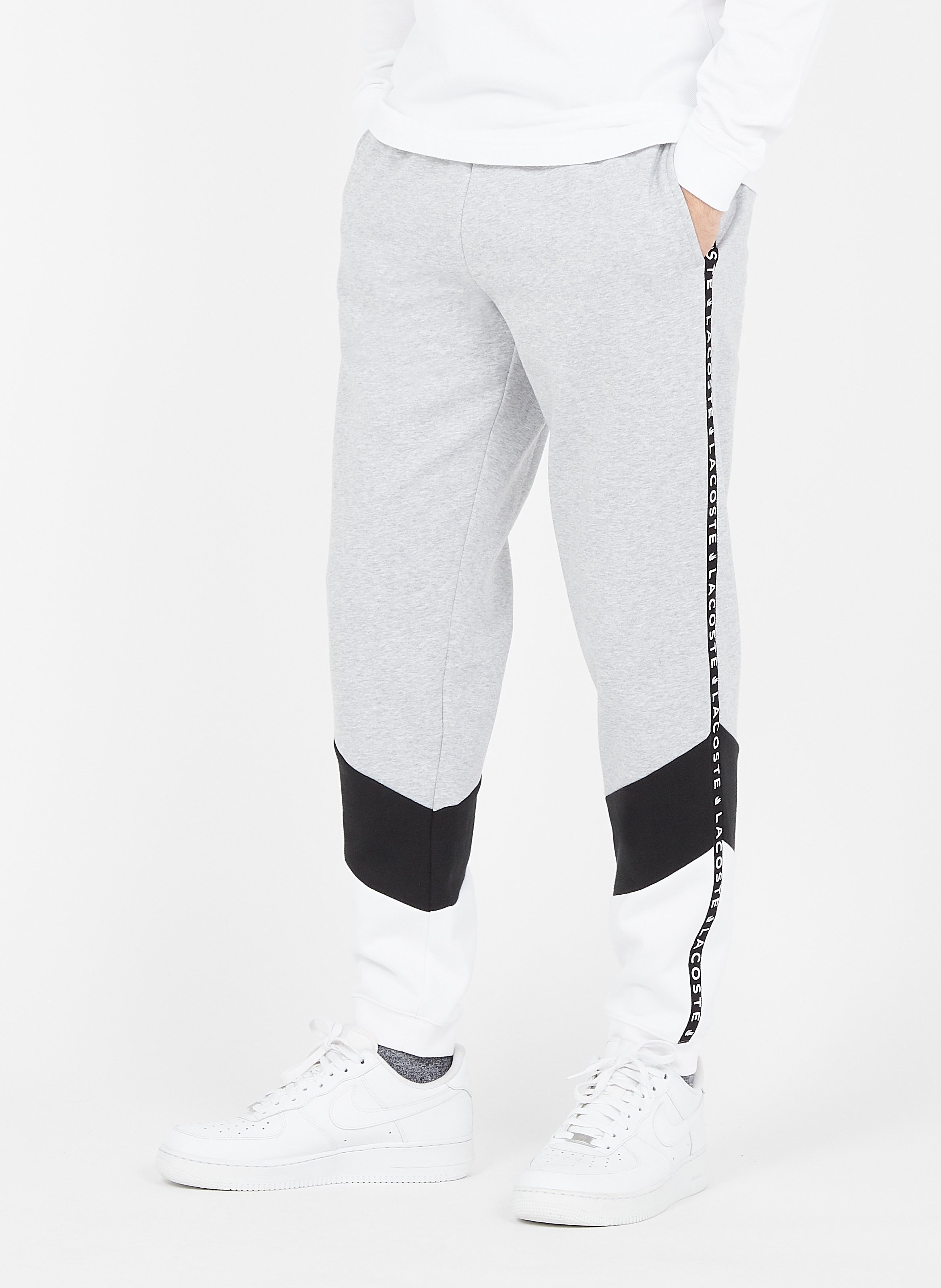 jogging blanc lacoste