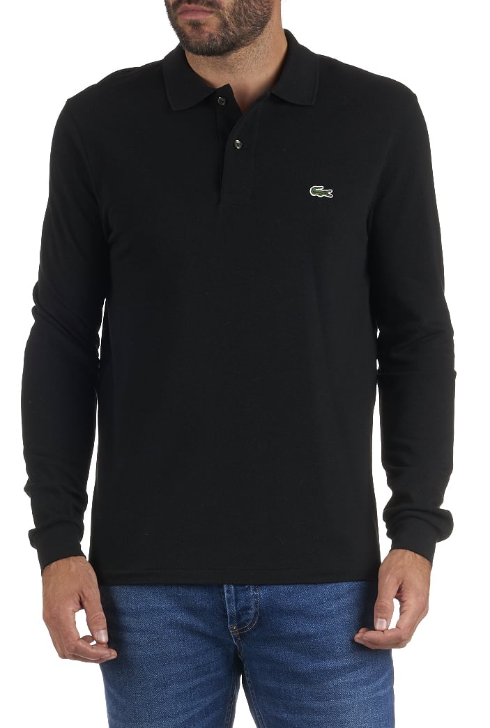 polo manche longue lacoste noir