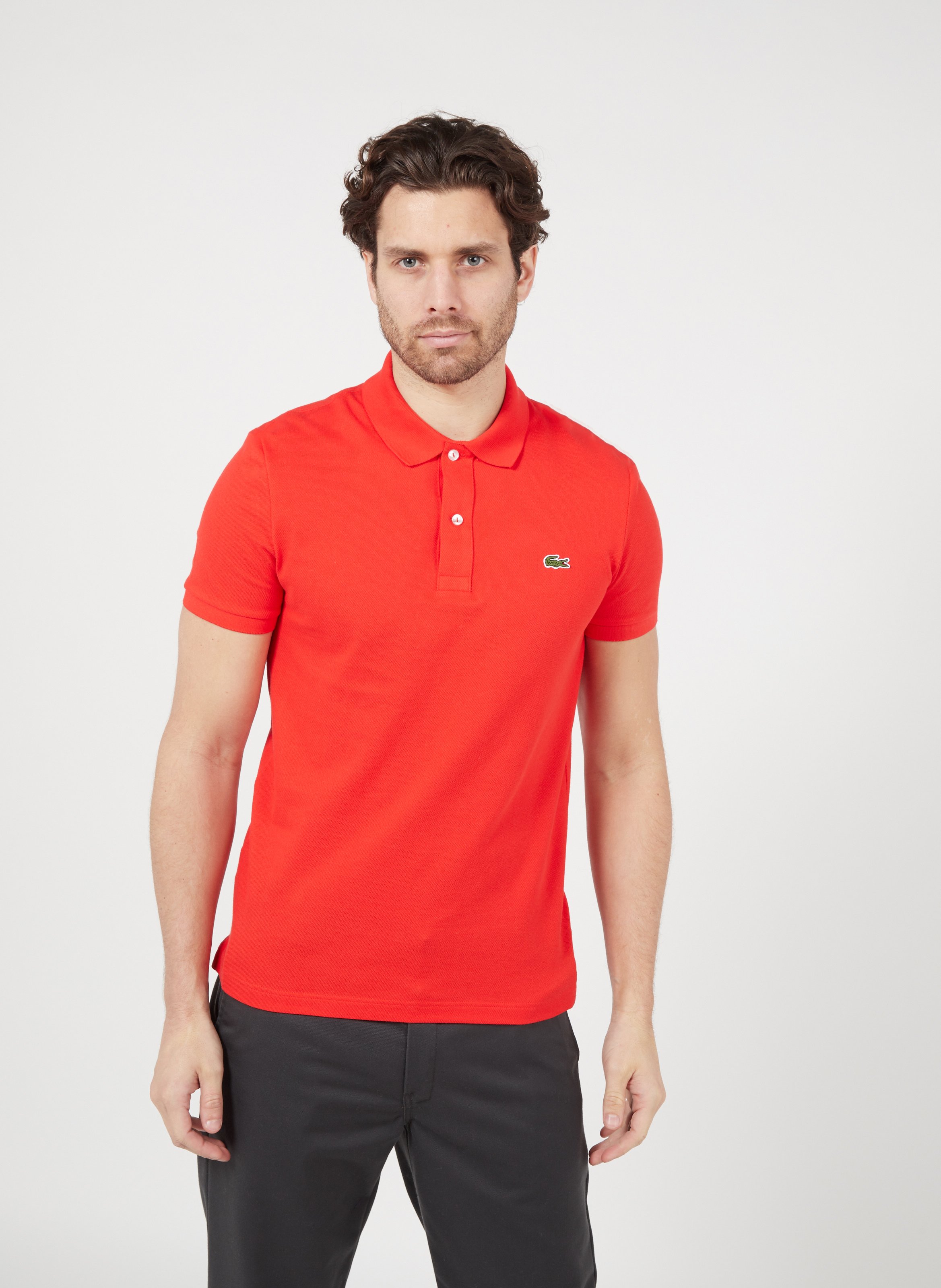 polo orange lacoste