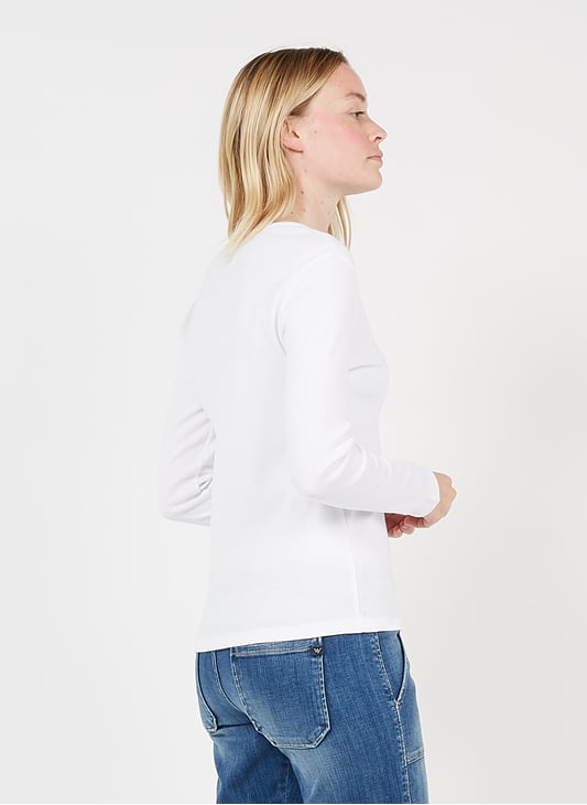 Col V T Shirt Lacoste Femme Solde T-shirt à Col V En Coton Premium