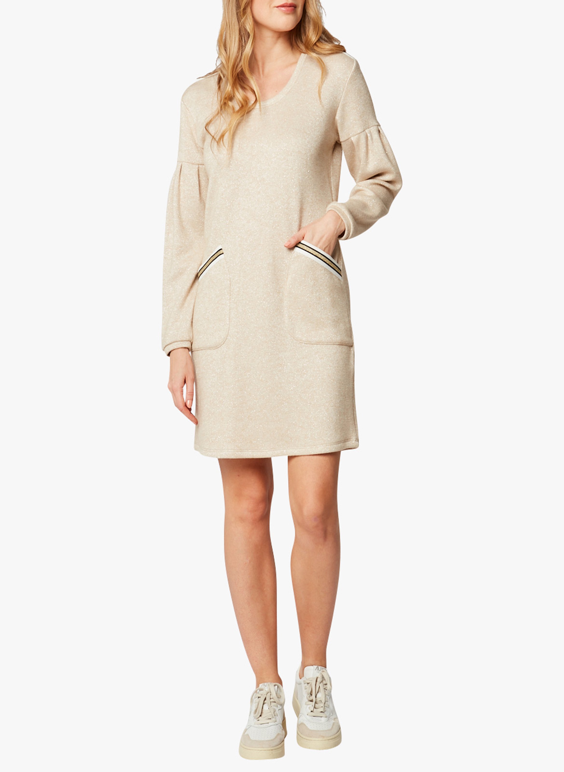 robe courte beige