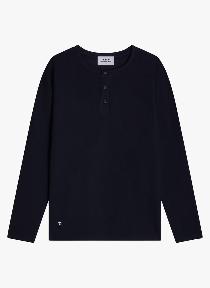 Tee shirt De Pyjama En Coton Gaufr Marc Antoine Plus Bleu Le Slip