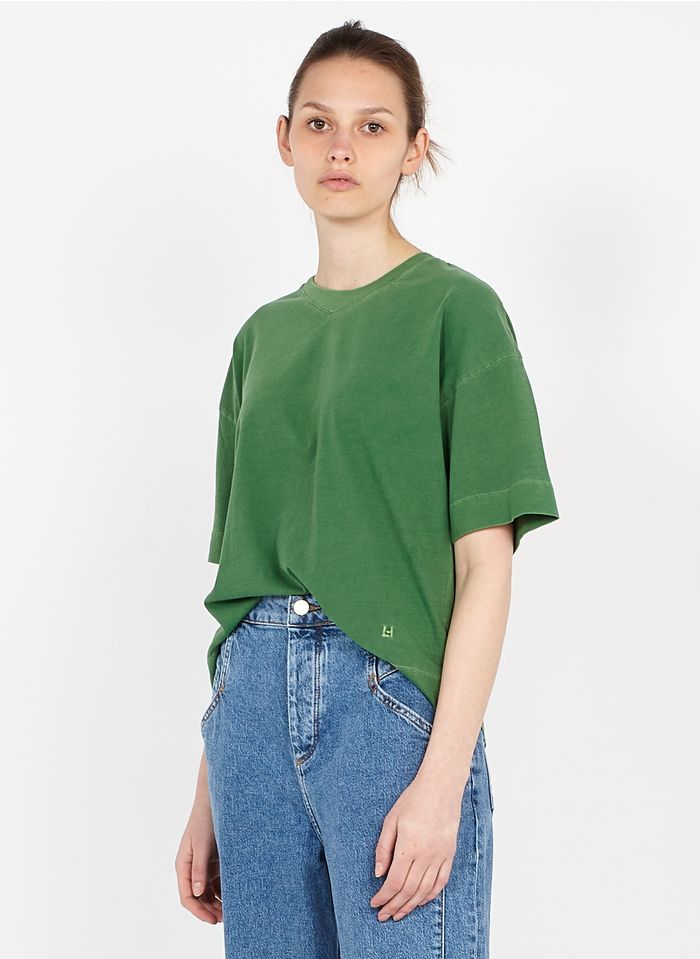 LEON & HARPER Tee-shirt ample col rond en coton bio | Vert