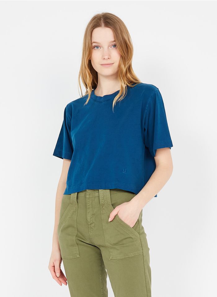 LEON & HARPER Tee-shirt col rond en coton biologique | Bleu