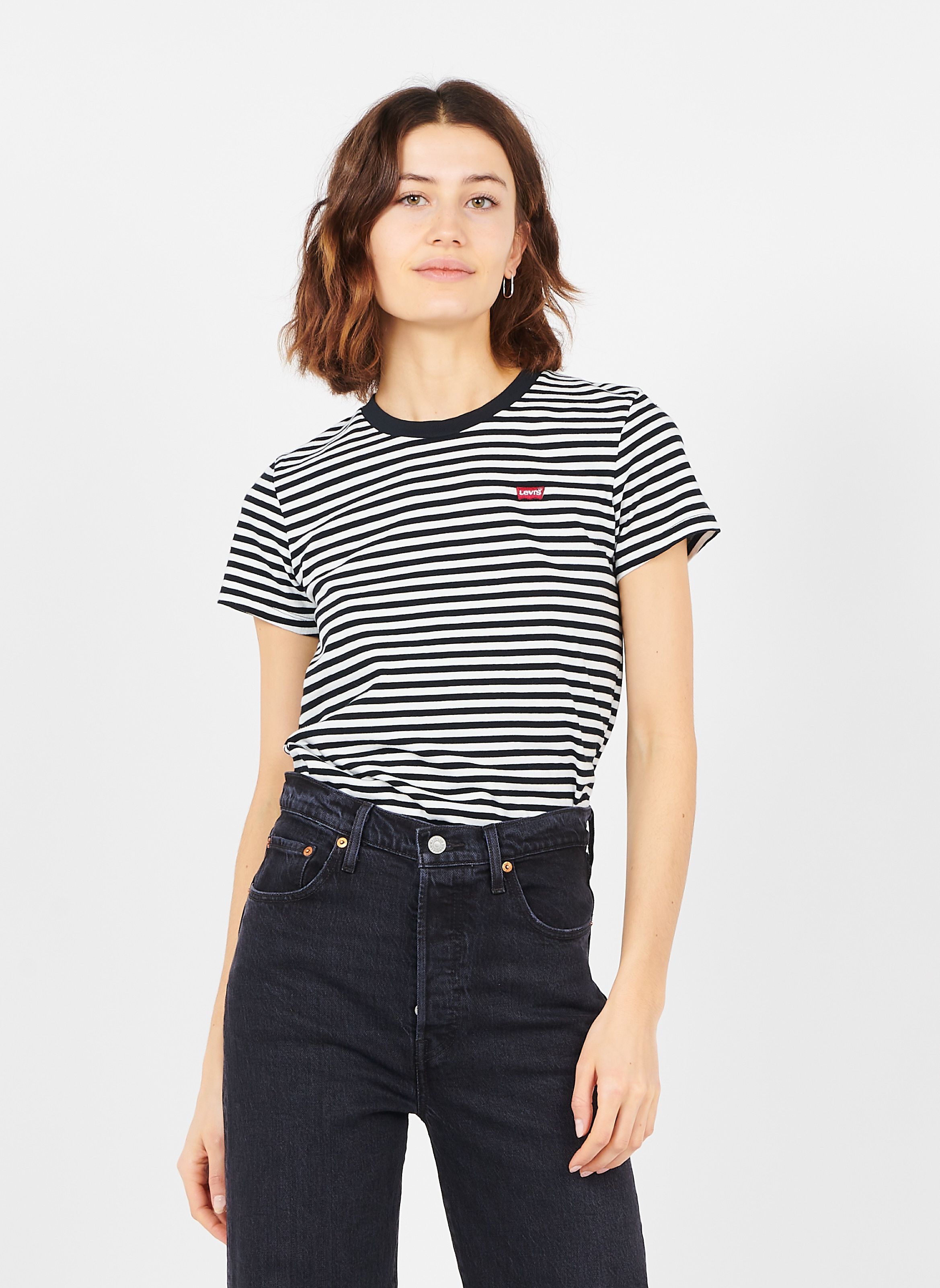 T shirt levis store noir et blanc femme