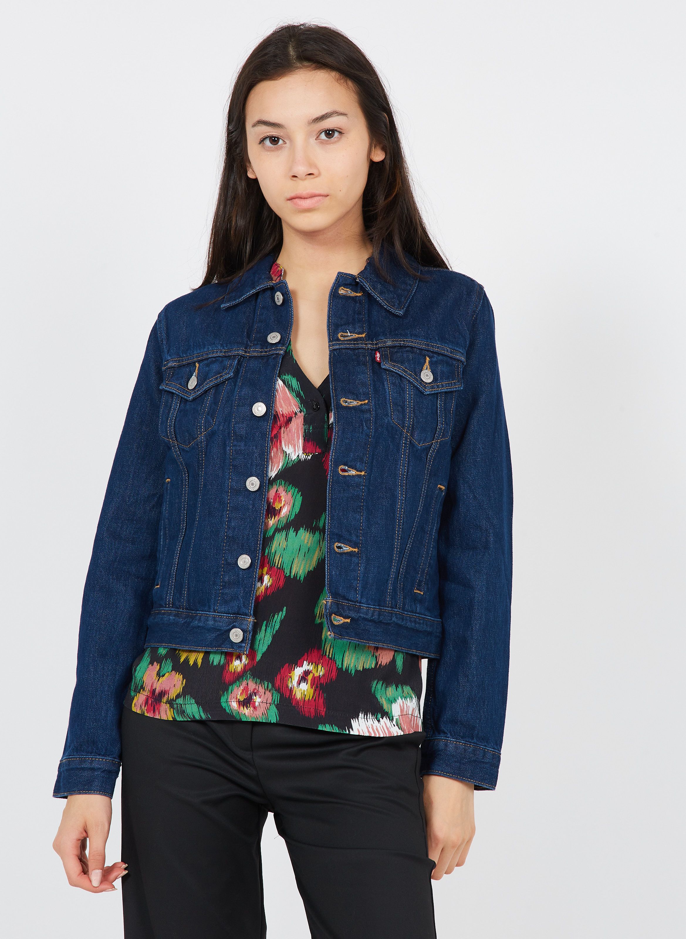 Veste Col Classique En Jean Clean Dark Authentic Levi s Femme