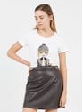 LIU JO Bco ott.emb.skirt Blanc