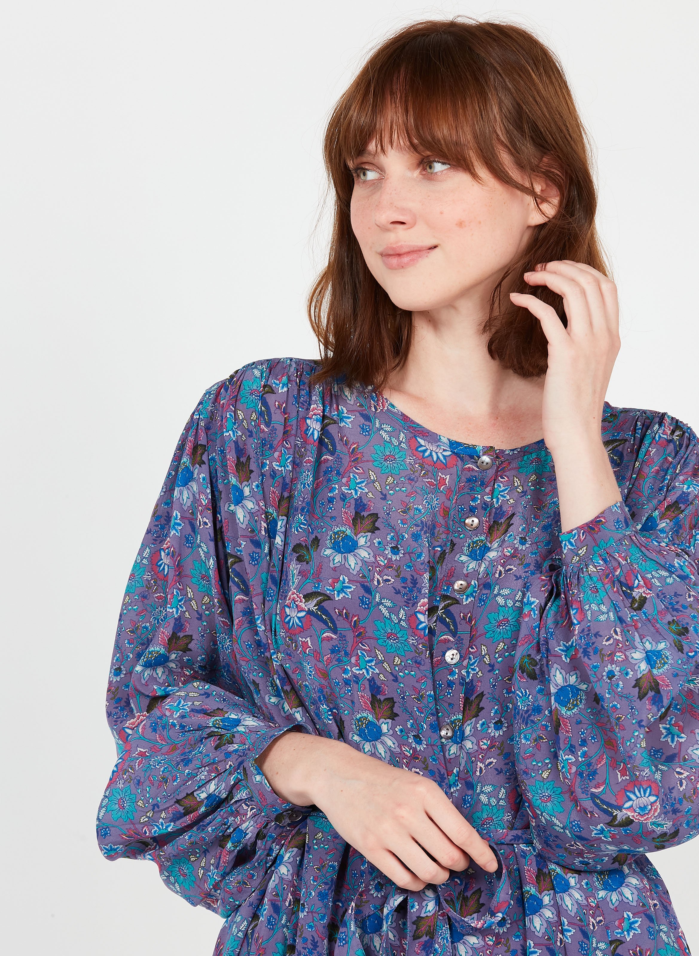 Robe Mini En Coton Bleu Louise Misha - Taille S - Neuve Avec étiquettes - Longueur 90cm