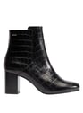 M. MOUSTACHE Cuir croco noir Noir