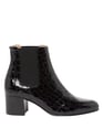 M. MOUSTACHE Cuir vernis croco noir Noir