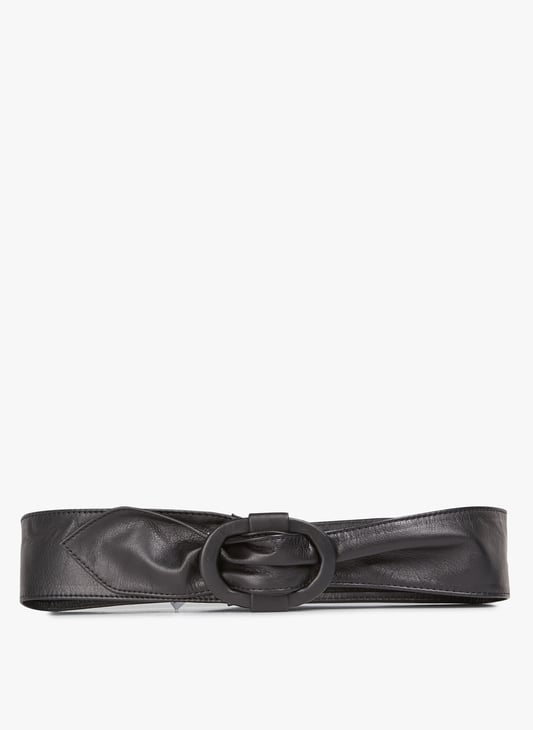 Ceinture En Cuir Noir Maison 123 - Femme | Place des Tendances ceinture maison 123