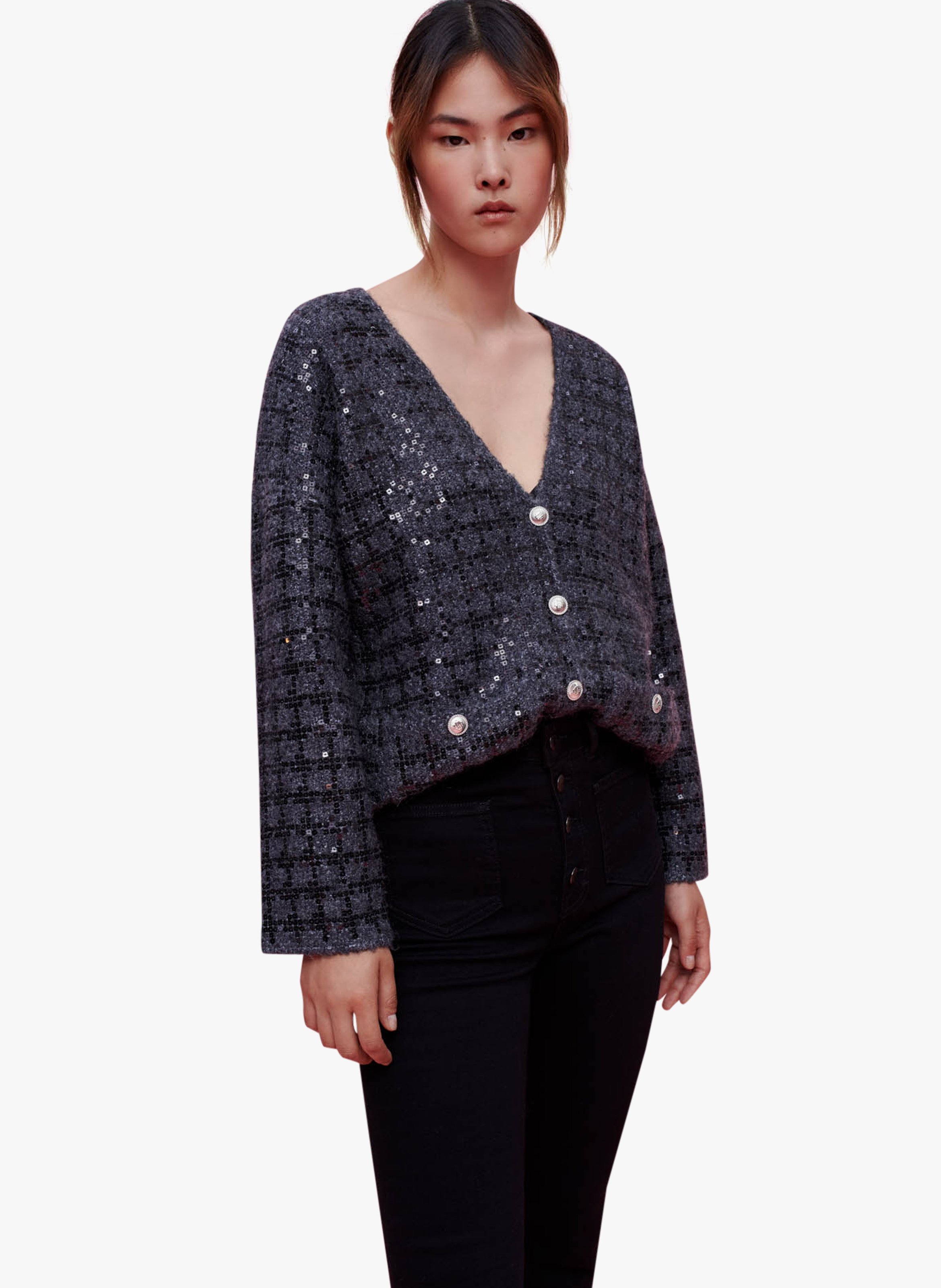 Gilet Maje Taille 2 - Couleur Blanc Cassé, 55% Lin 45% Coton, Occasion Très Bon état, Sans étiquette