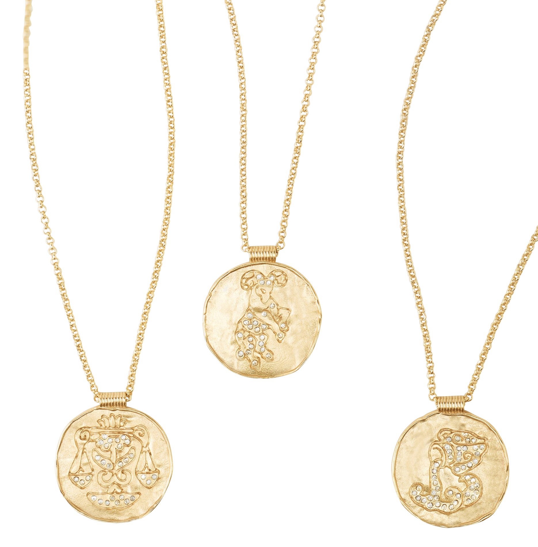 Collier Maje Avec Pendentif Signe Astrologique Lion - Doré, Occasion