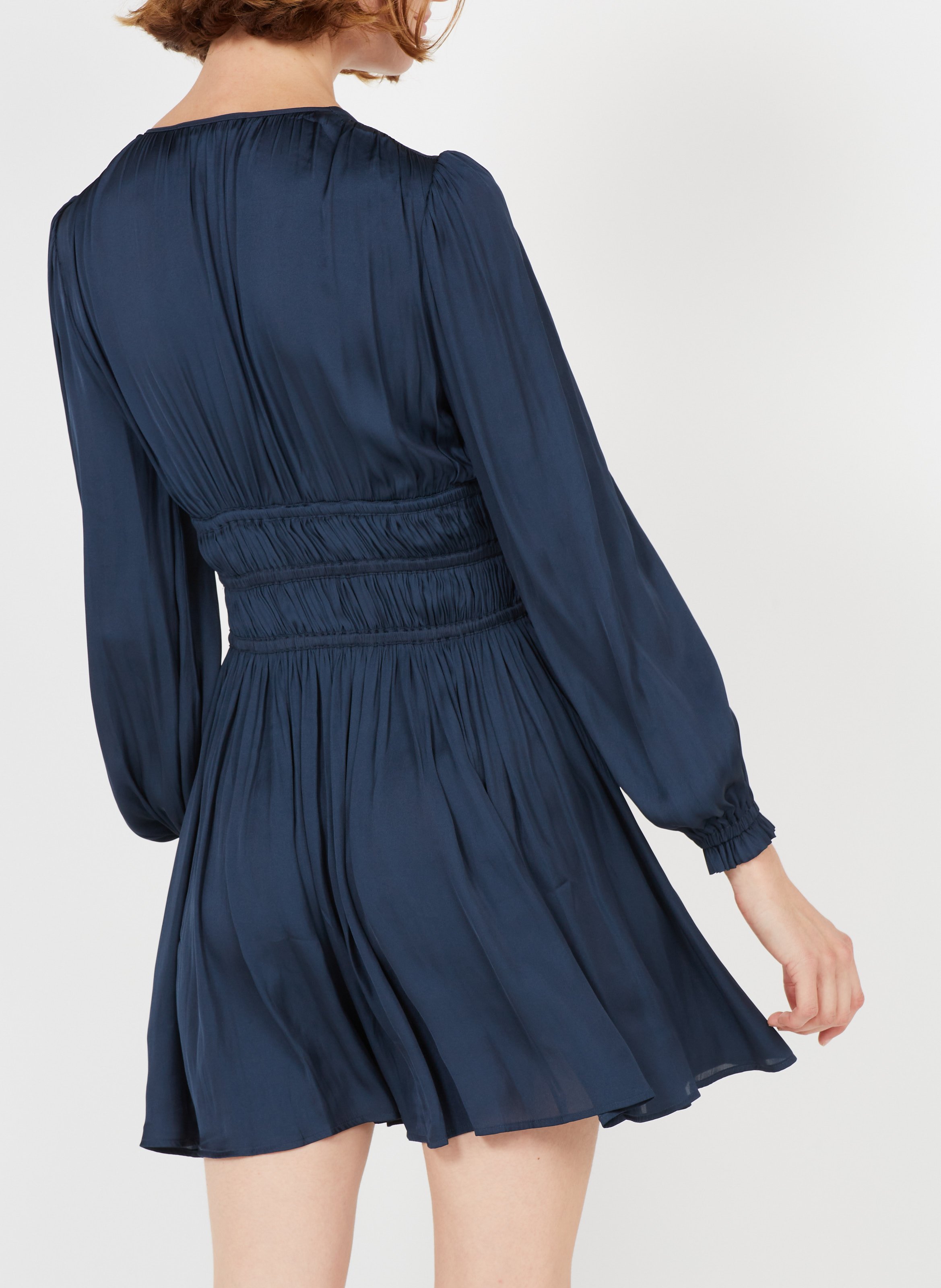 robe courte taille cintree marine maje femme place des tendances