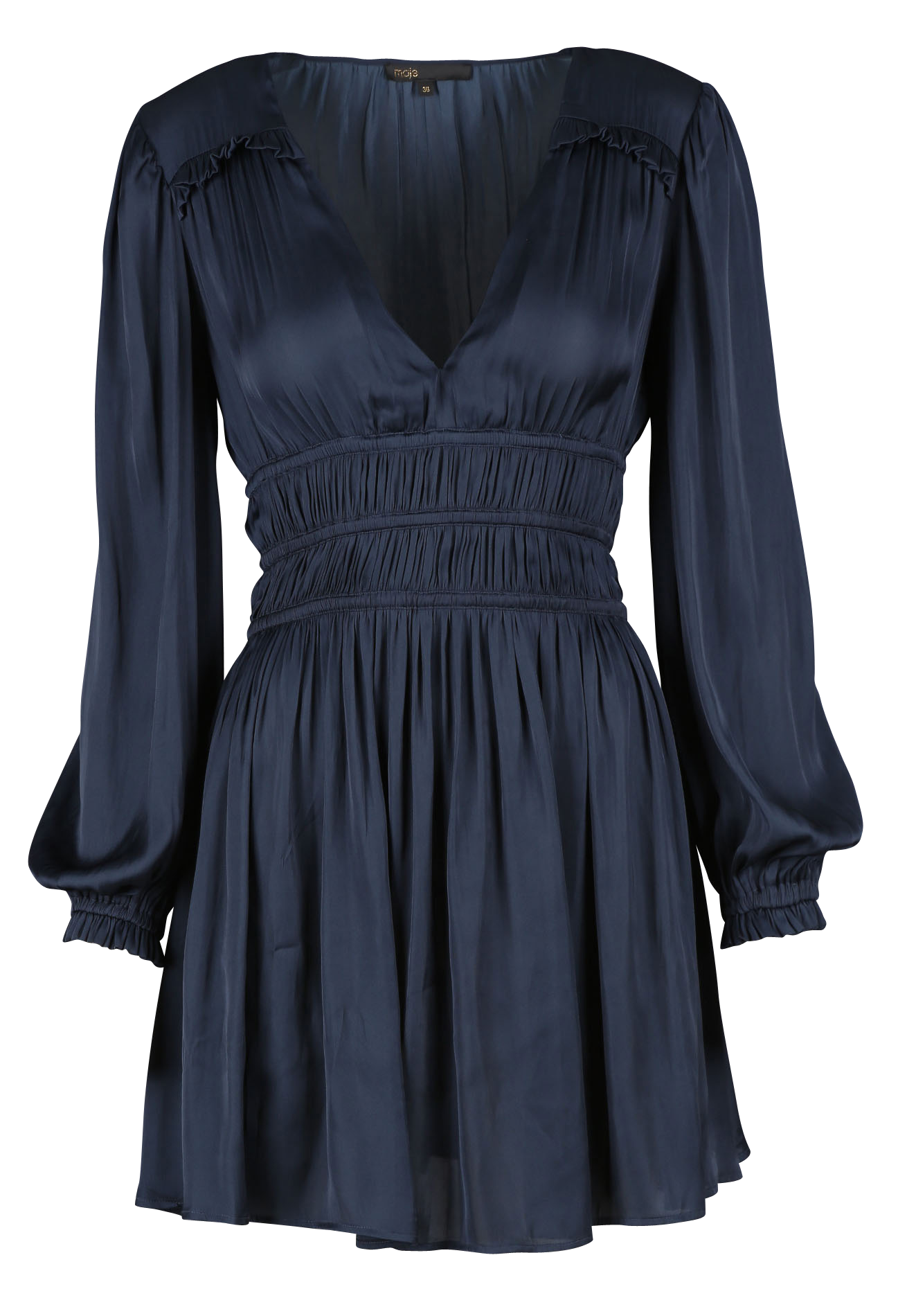 Robe Courte Taille Cintrée Marine Maje Femme Place des Tendances