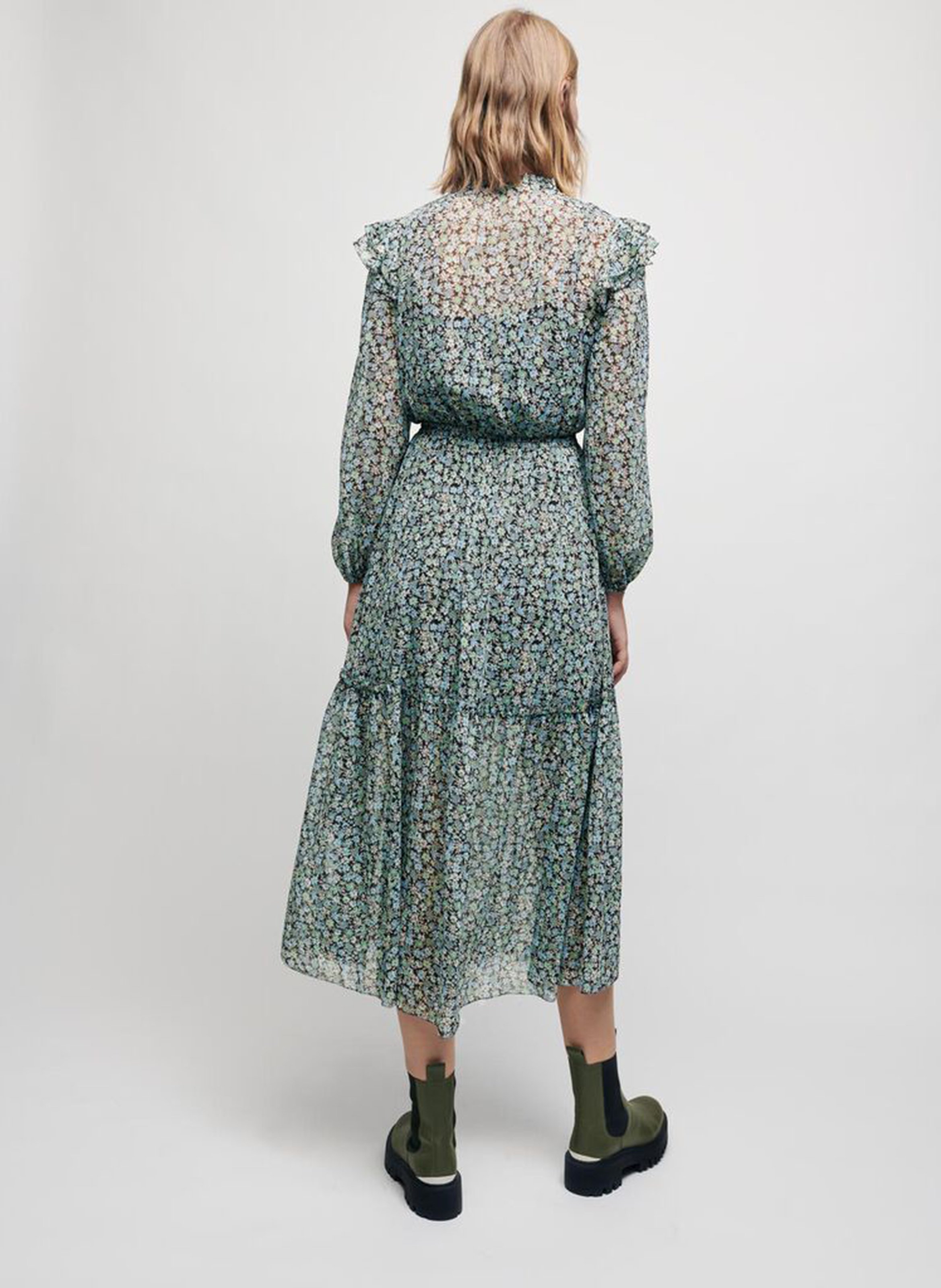 robe maje fleur bleu