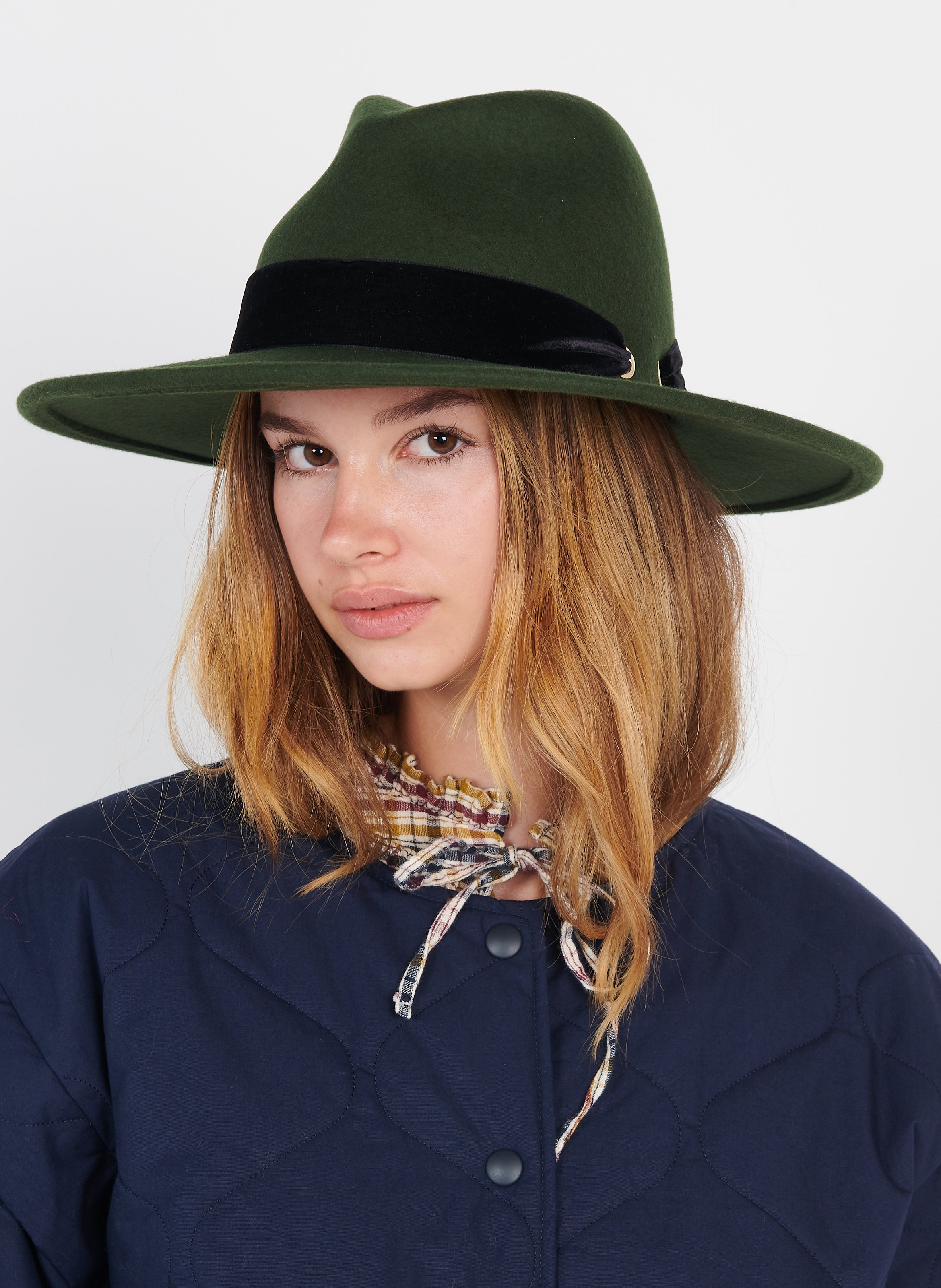Chapeau Fedora Femme - Large Bord En Feutre Avec Boucle Ceinture - Style Vintage élégant