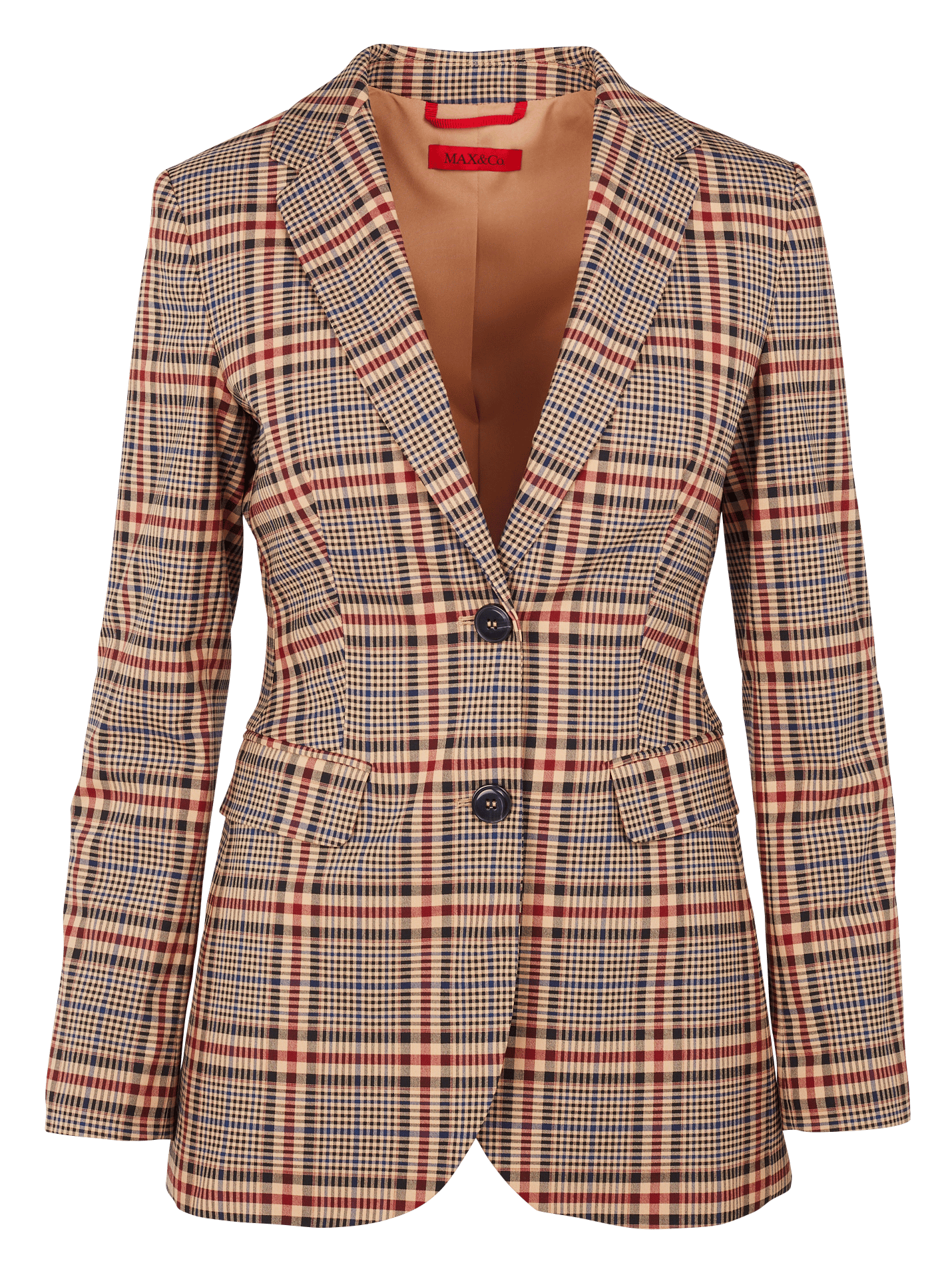 Veste Col Tailleur ?� Carreaux Sand Pattern Max&co. - Femme | Place des Tendances