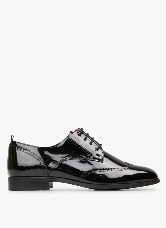 Derbies en cuir verni Noir