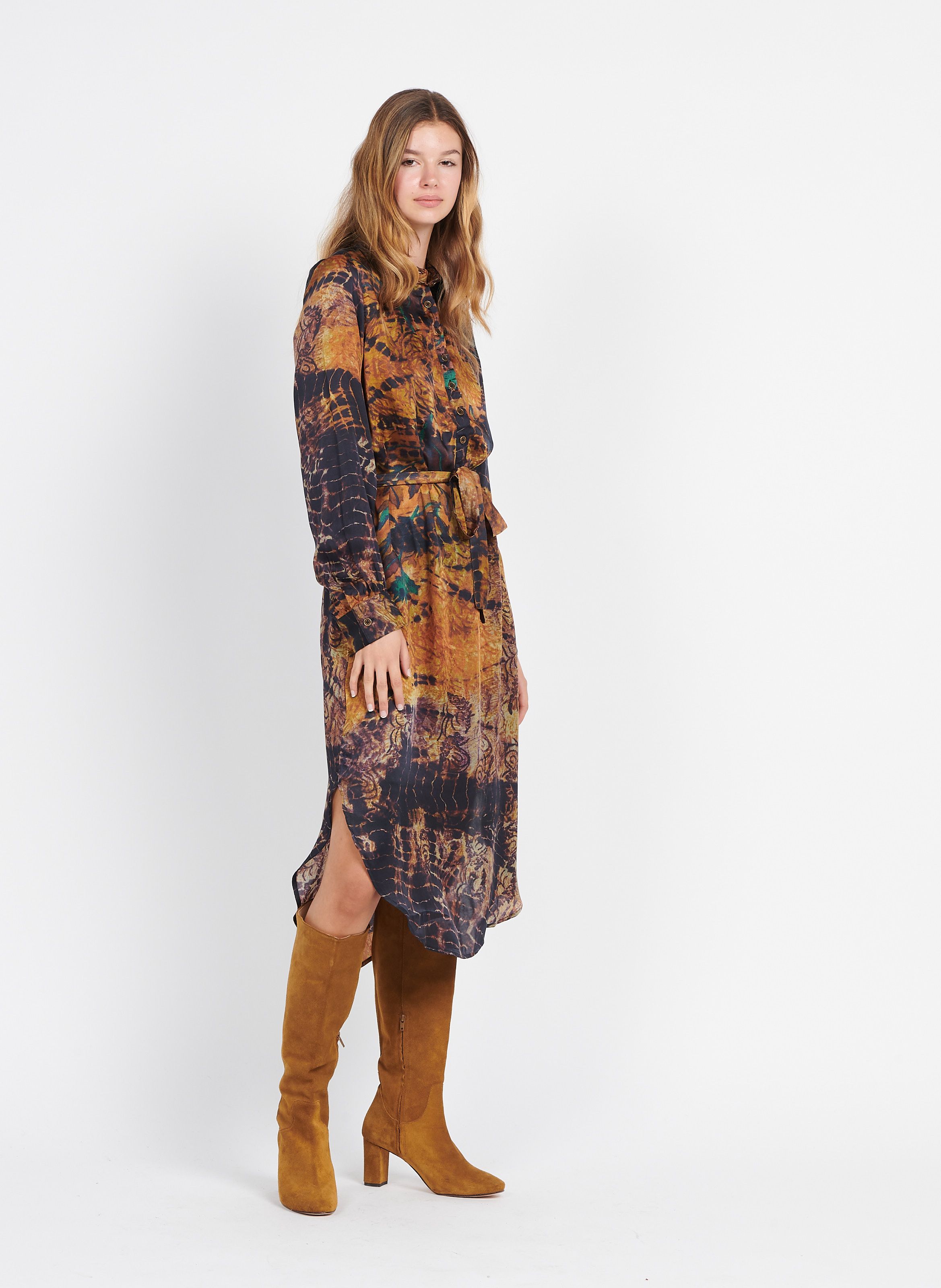 Robe longue imprim e Multicolore