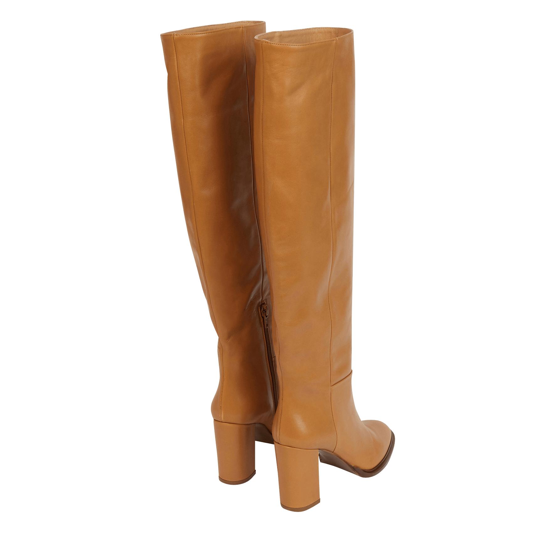 bottes cuir beige
