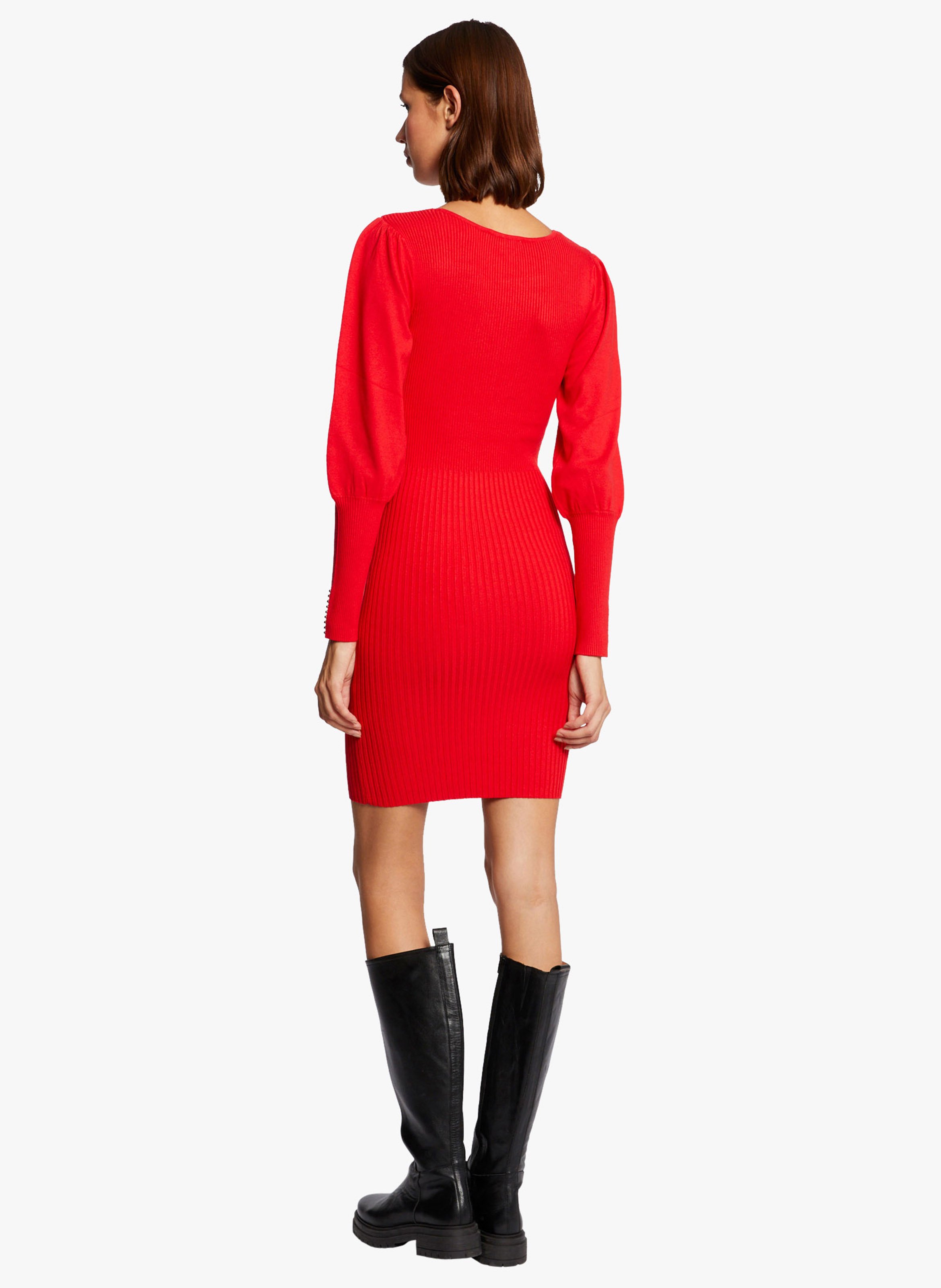 Robe Courte En Maille Ecarlate Femme Place des Tendances