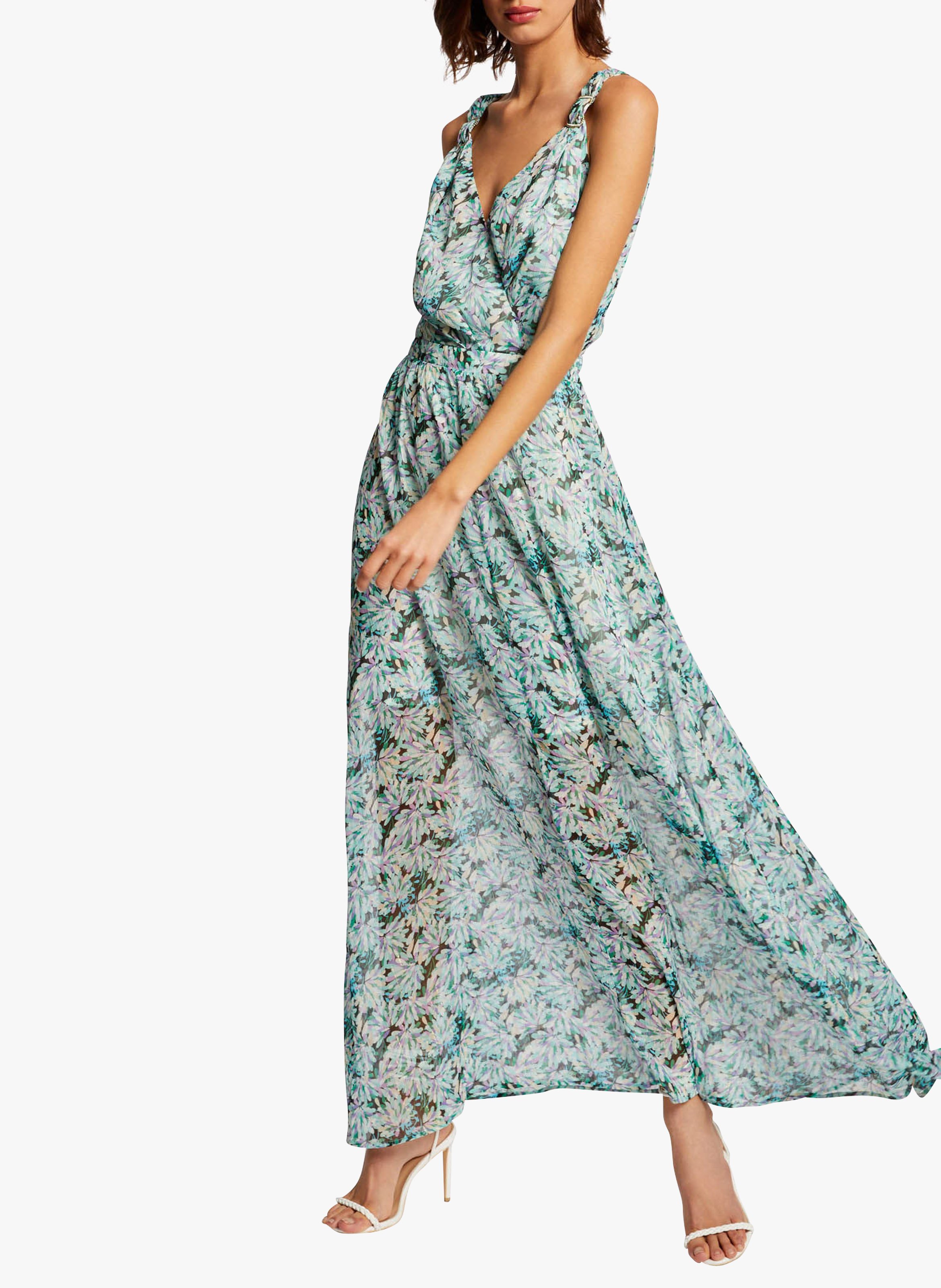 Robe Longue Col V Imprimée Multico Femme Place des Tendances