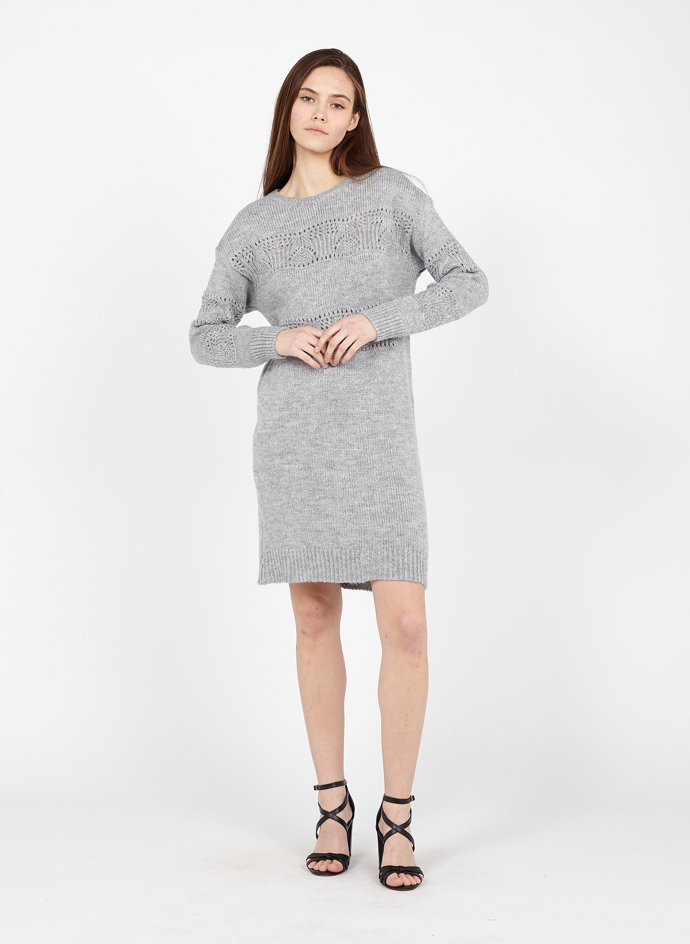 robe pull naf naf grise