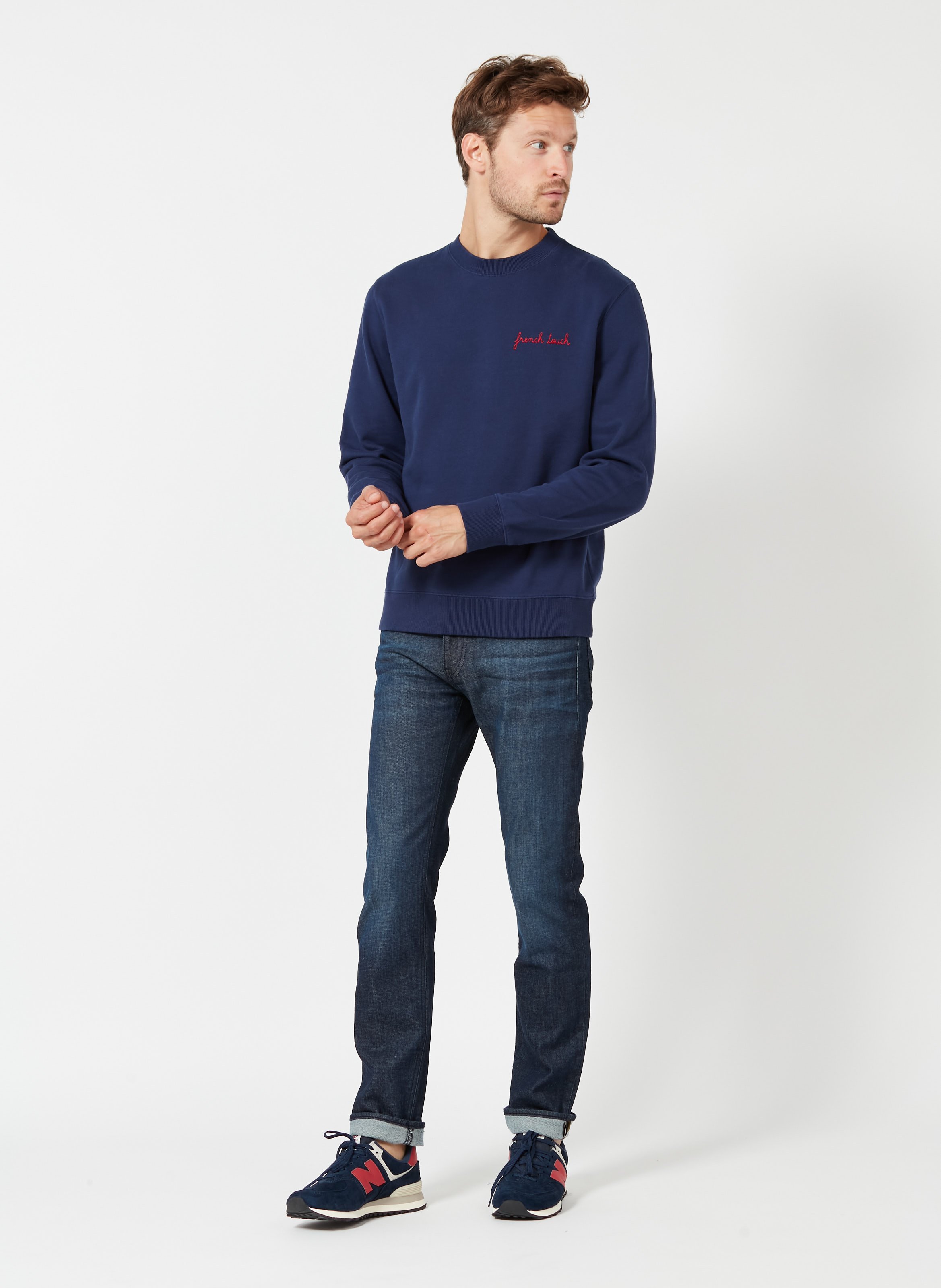 New Balance 574 Navy/red New Balance - Homme | Place des Tendances