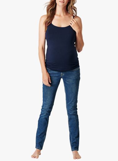 BLEU GRIS - robe camisole maternité, allaitement, postpartum