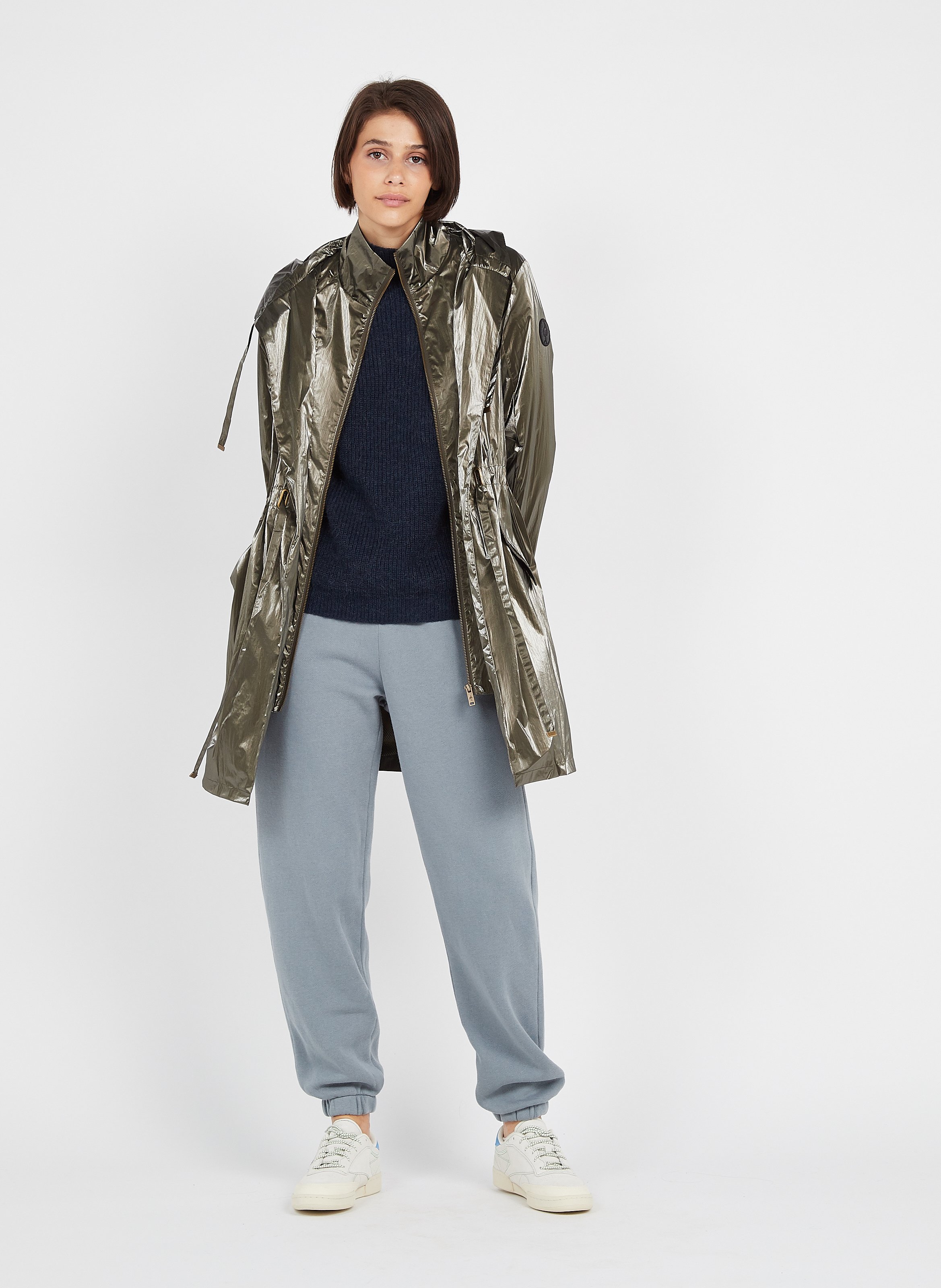 Manteau One Step Taille 38/40 - Noir - Coton/laine - Occasion Très Bon état