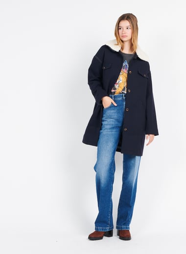 Manteau long col classique ONE STEP Manteau long col classique ONE STEP