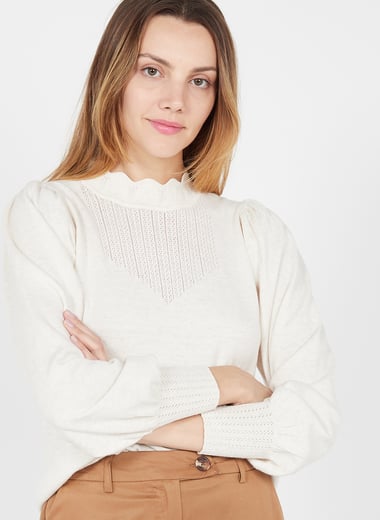 Pull col montant en coton ONE STEP Pull col montant en coton ONE STEP