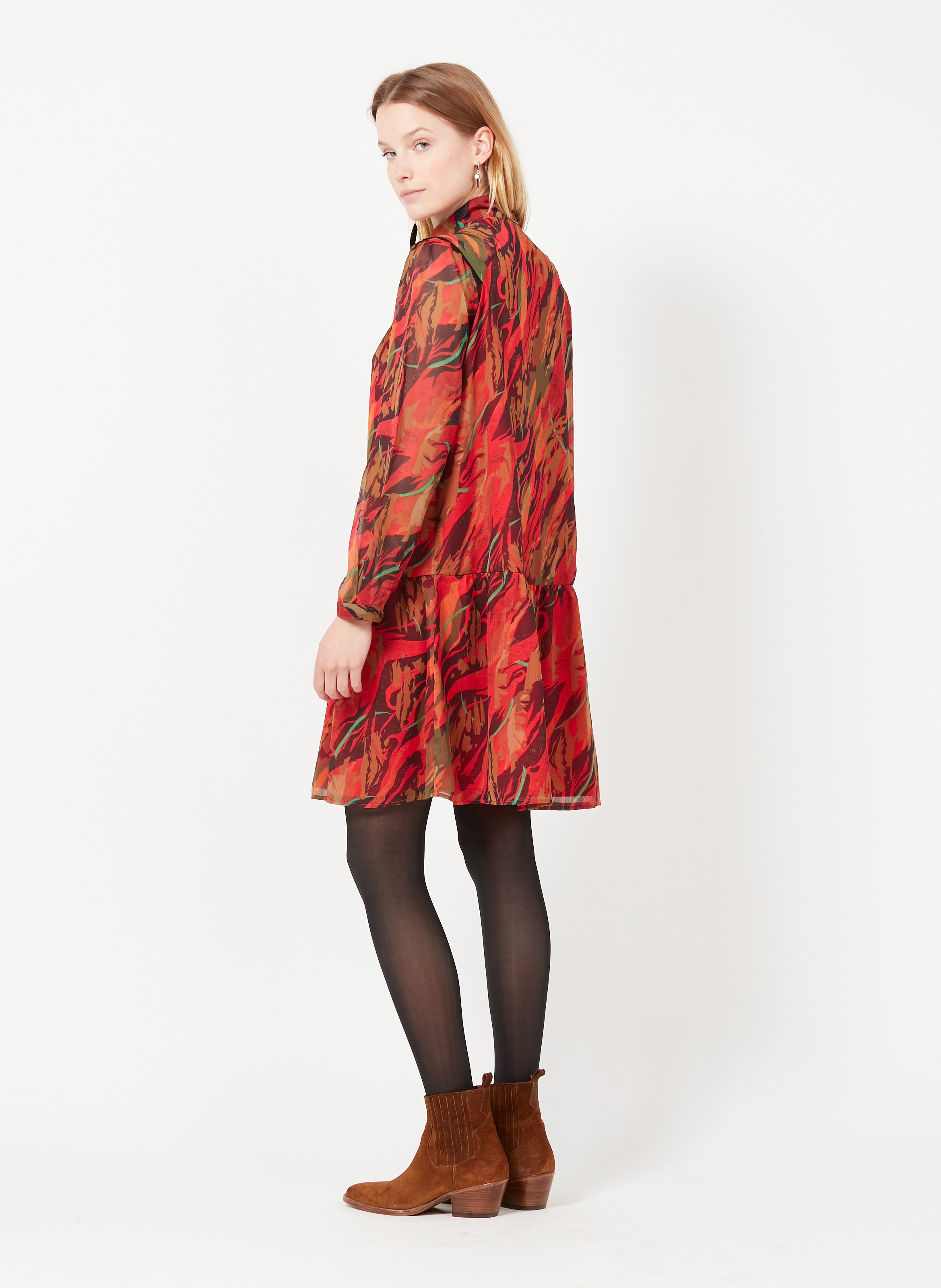 robe rouge vermillon