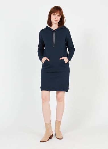 Robe sweat � capuche en coton  ONE STEP Robe sweat � capuche en coton  ONE STEP