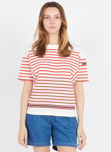 Tee-shirt col bateau ray� en coton One step x Armor Lux  ONE STEP Tee-shirt col bateau ray� en coton One step x Armor Lux  ONE STEP