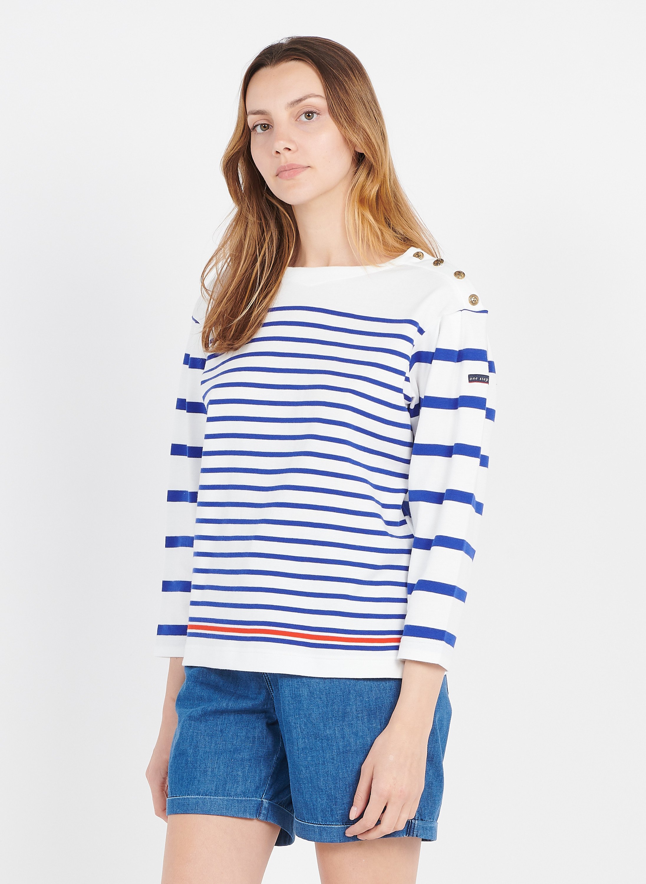Tee-shirt marini�re col bateau en coton One Step x Armor Lux  ONE STEP
