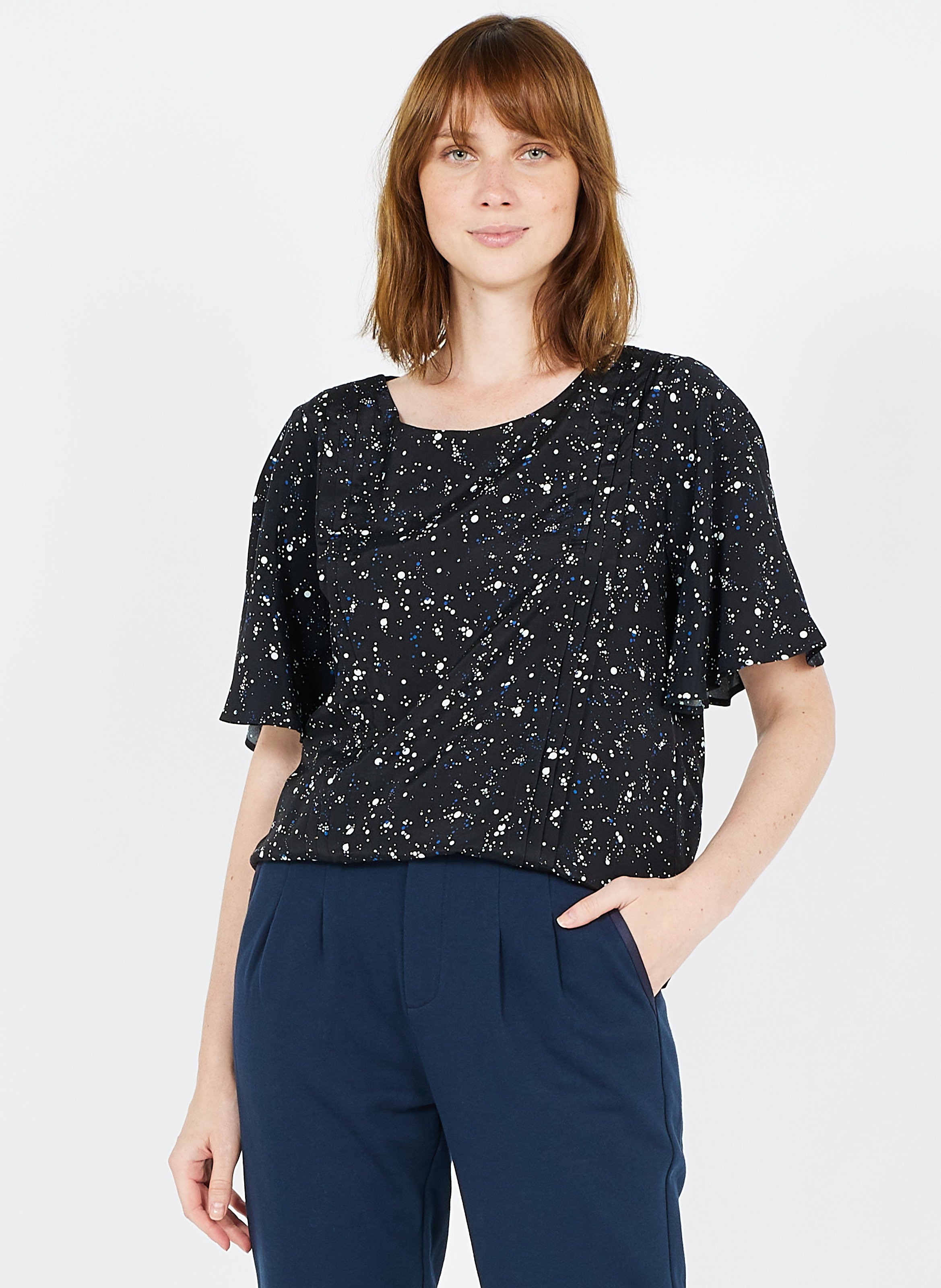 Top col rond imprim�  ONE STEP