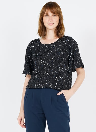 Top col rond imprim�  ONE STEP Top col rond imprim�  ONE STEP