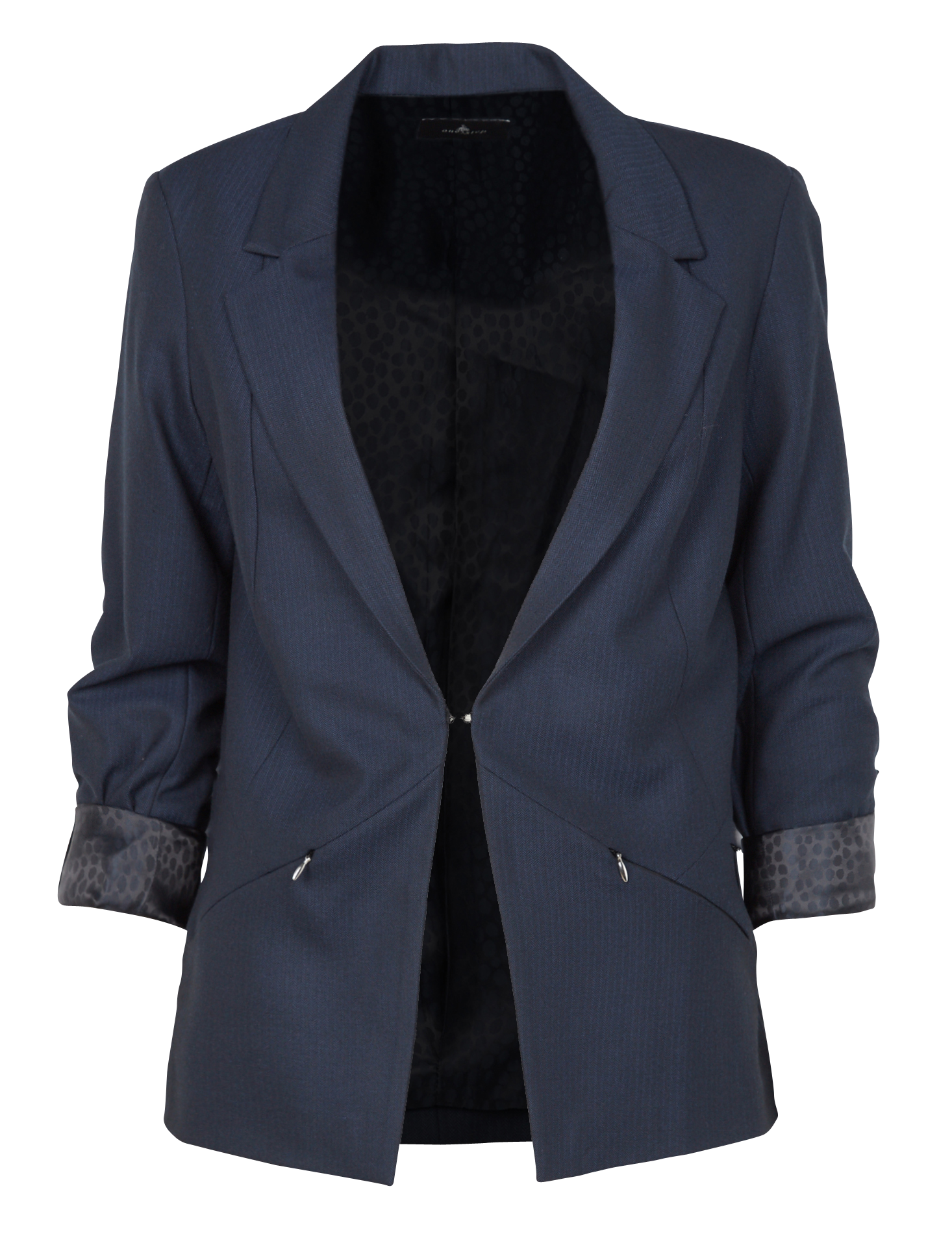 Veste Col Tailleur Bleu Marine One Step - Femme | Place des Tendances